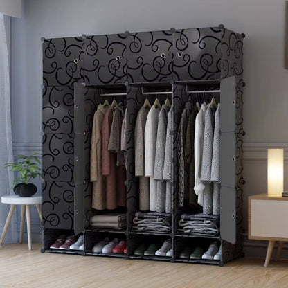 🧳 Armoire 4 Battants en Plastique – Spacieuse, Solide et Facile à Monter