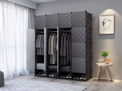 🧳 Armoire 4 Battants en Plastique – Spacieuse, Solide et Facile à Monter