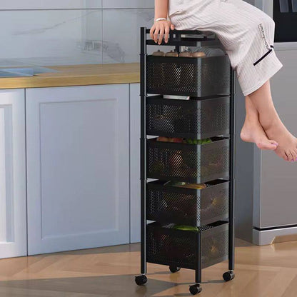 Étagère de Rangement Multifonction à Roulettes – Cuisine, Salon, Salle de Bain